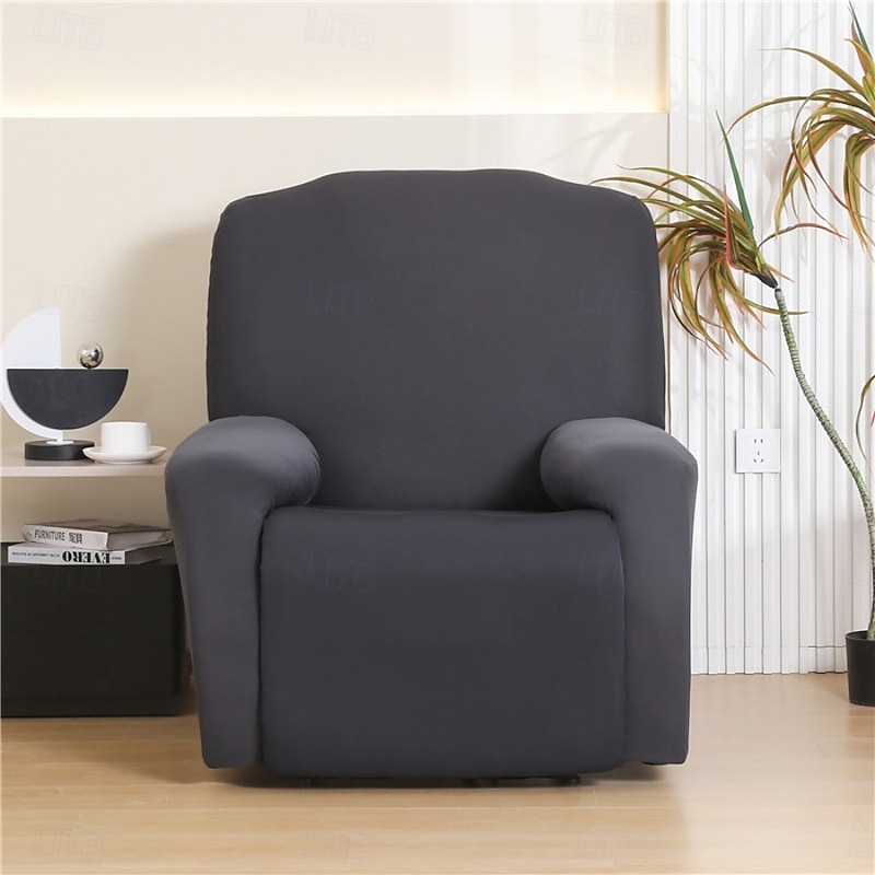 4-Piece Lounge Chair Sofa Cover Set - Elastic Functional Sofa Slipcovers for Living Room Furniture Protection4