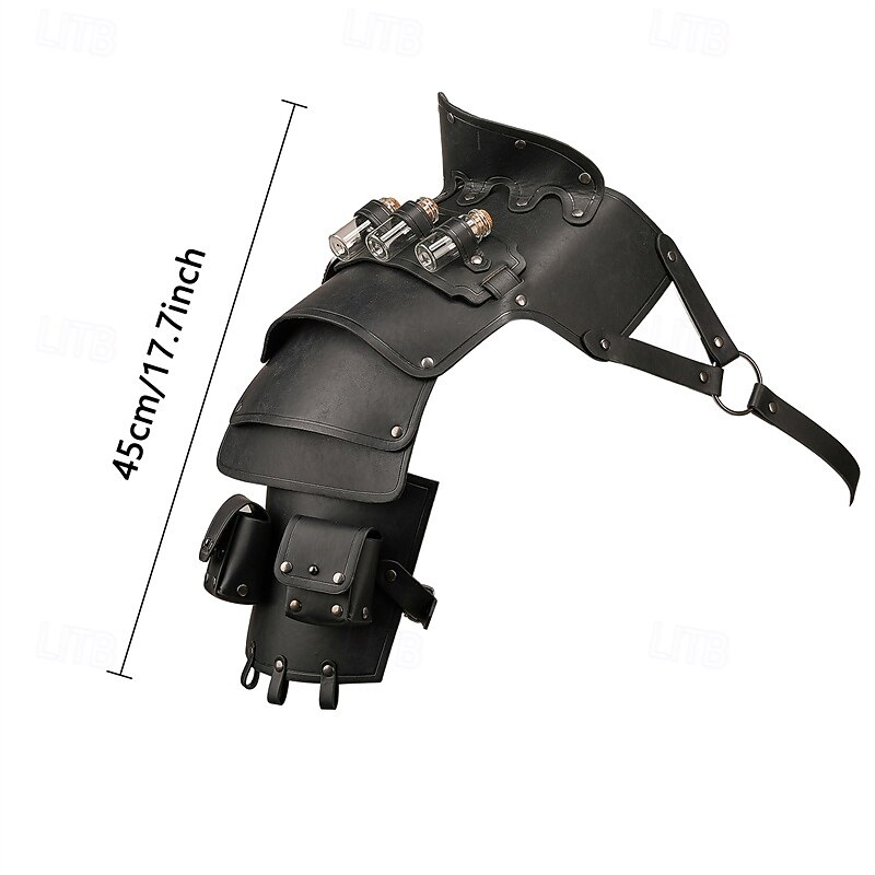 Punk & Gothic Medieval Renaissance Armor Masquerade Warrior Knight Ritter Fancy Dress Men's Viking Masquerade Performance Stage Masquerade Adults' Shoulder Armor4