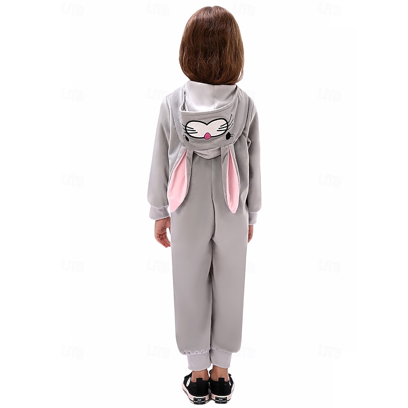Bunny Halloween Kigurumi Pajamas Onesies Fairy Tail Animal Cosplay Kid's Boys' Girls' Halloween Carnival World Book Day Performance Educational Dress Up School Event Dress Up Easy Halloween Costumes2