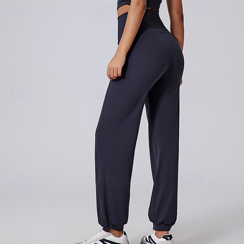 Women's pilates leggings fitness pants sport pants Pilates Running Fitness Pants Solid Color Dark Grey White Pink Fall Winter Sports Activewear Micro-elastic4