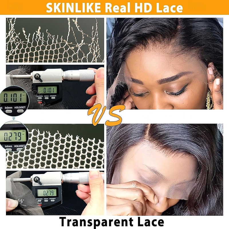 REAL HD Swiss Lace Brazilian Remy Human Hair 5x5 HD Closure Wig Ultra Thin HD Lace Front Human Hair Wigs with Baby Hair Bleached Knots Pre-Plucked For Women4