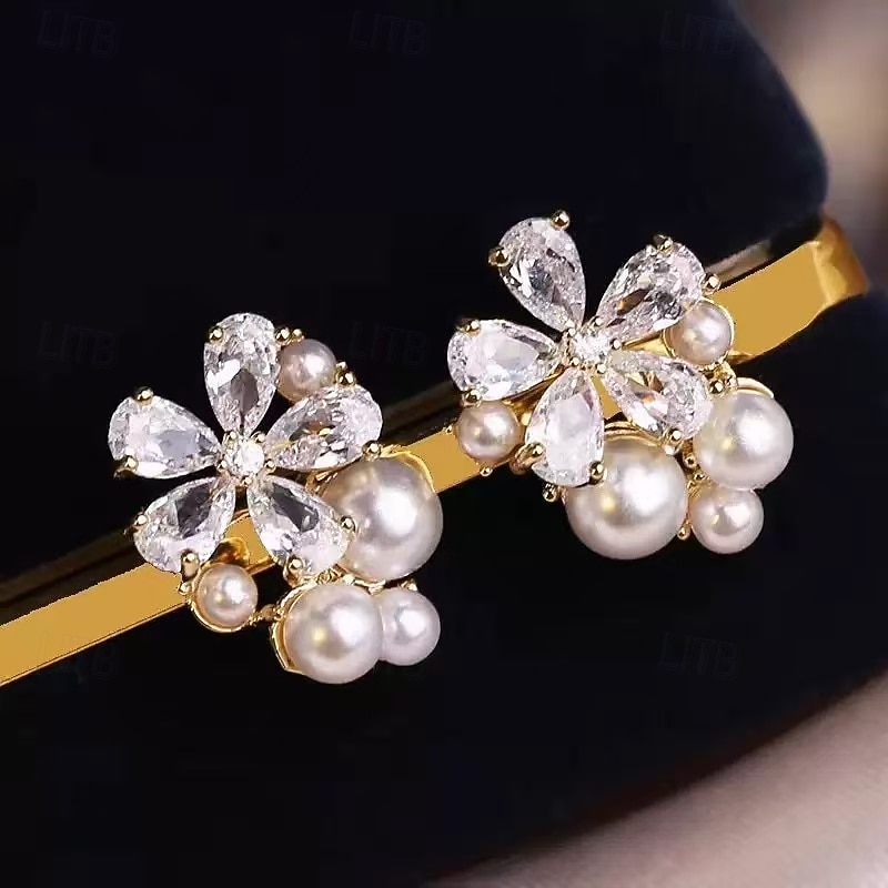 Women's Stud Earrings Tropical Joy Stylish Earrings Jewelry Gold For Party2