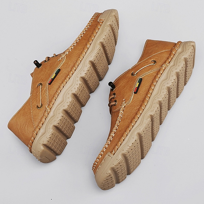 Men's Tan Outdoor Sneakers with Mesh Upper, Cushioned Insole and Durable Rubber Sole for Sports, Hiking and Active Outdoor Adventures4