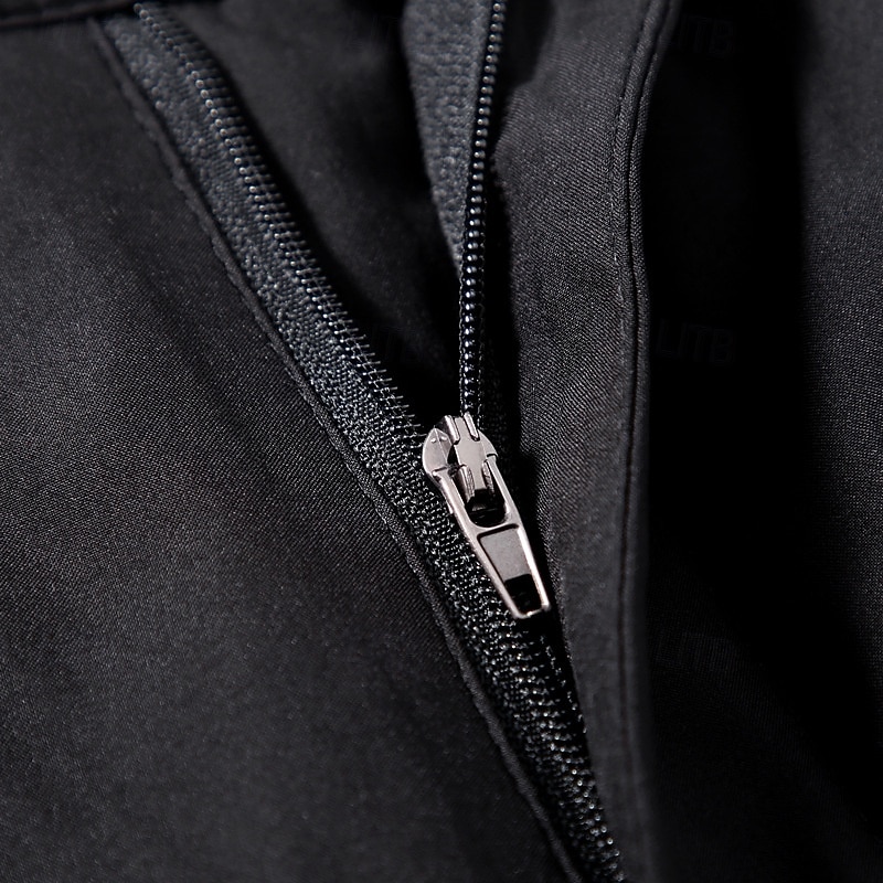 Men's Fleece Pants Thermal Pants Winter Outdoor Regular Fit Warm Pants / Trousers Pocket Elastic Waist Dark Grey Black Camping / Hiking Running XS S M L XL4