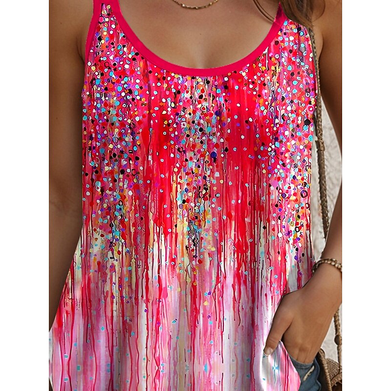 Women's Camisole Tank Top Ombre Floral Graphic Vintage Stylish Sleeveless Scoop Neck Regular Tops Daily Holiday Print Yellow Red Blue Purple Green Summer Spring3