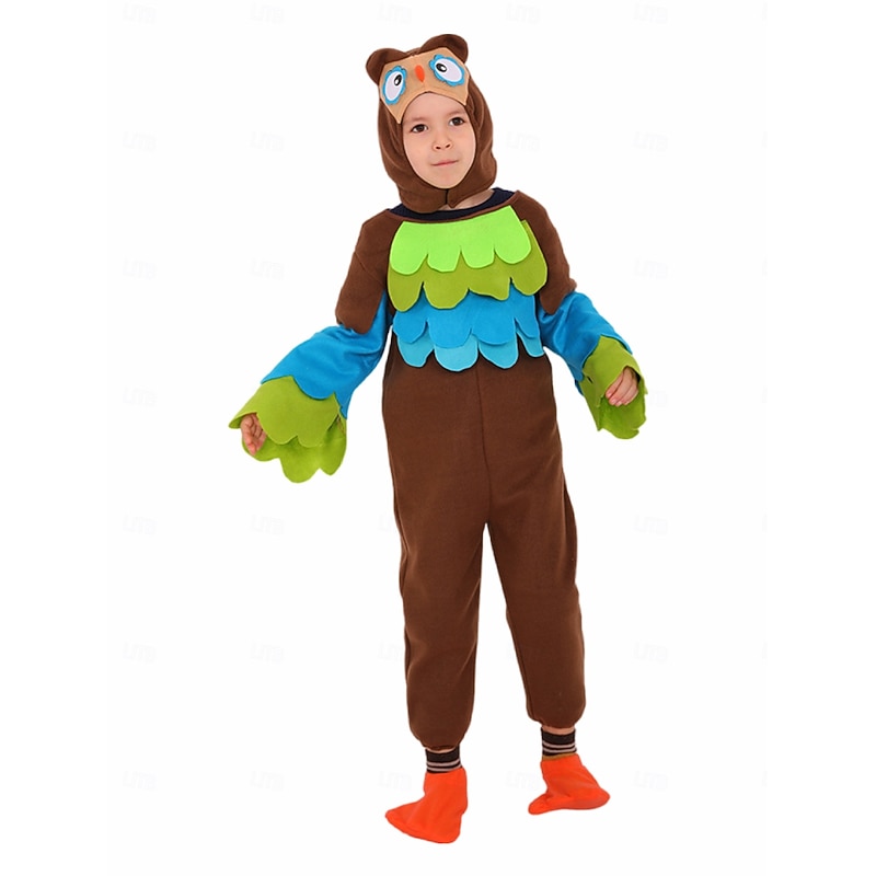 Parrot Bird Pirate Polly Halloween Kigurumi Pajamas Onesies Fairy Tail Animal Cosplay Kid's Boys' Girls' Halloween Carnival World Book Day Performance Educational Dress Up School Event Dress Up Easy