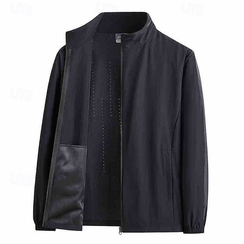 Men's Outdoor Jacket Hiking Jacket Outdoor Sun Protection Breathable Hiking Outfits Hiking Clothes Spring Autumn / Fall Top Camping / Hiking / Caving Running Black Blue Green4