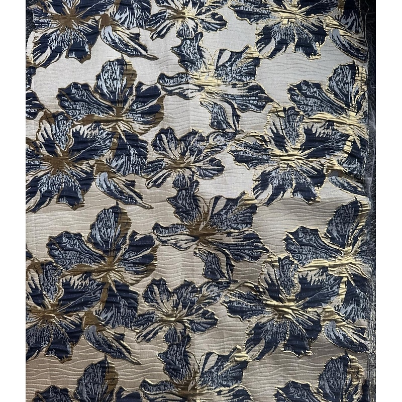 Jacquard Brocade A-Line Evening Gown Elegant Dress Formal Wedding Floor Length Short Sleeve Off Shoulder Pocket Nylon with Slit Pocket2