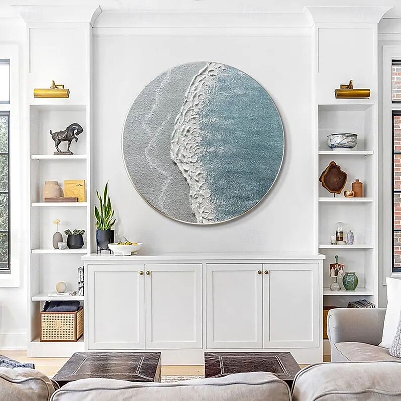 100% Hand painted Abstract Sea Wave Oil Painting On Canvas Modern Texture Art Seascape Wall Picture Home Decoration2