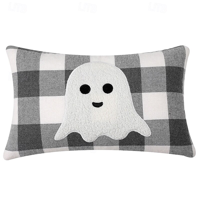 Halloween Pillow Covers Happy Halloween Black Ghost Pillow Covers Happy Halloween Sofa Bed Outdoor Car Decoration3