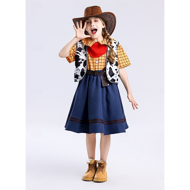 Toy Story Woody Cosplay Costume Halloween Props Masquerade Anime Halloween Movie Cosplay for Girls' Kid's Christmas Halloween New Year Party Casual Daily4