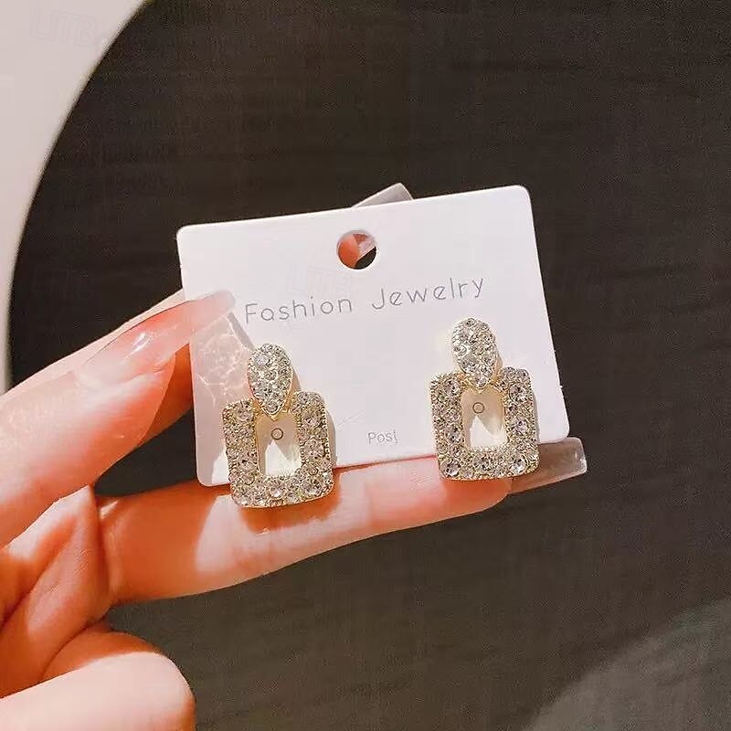 Women's Stud Earrings Drop Earrings Fancy Joy Stylish Earrings Jewelry Gold For Party4