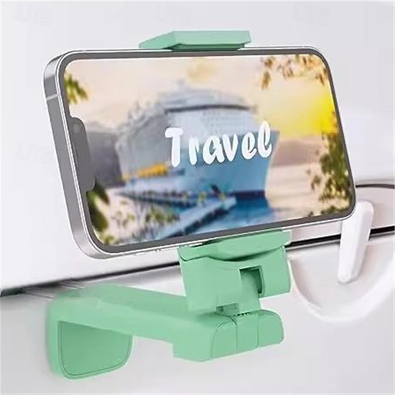 Airplane Travel Essentials Phone Holder Universal Handsfree Phone Mount for Flying with 360 Degree Rotation Accessory for Airplane Travel Must Haves Phone Stand for Desk Tray Table3