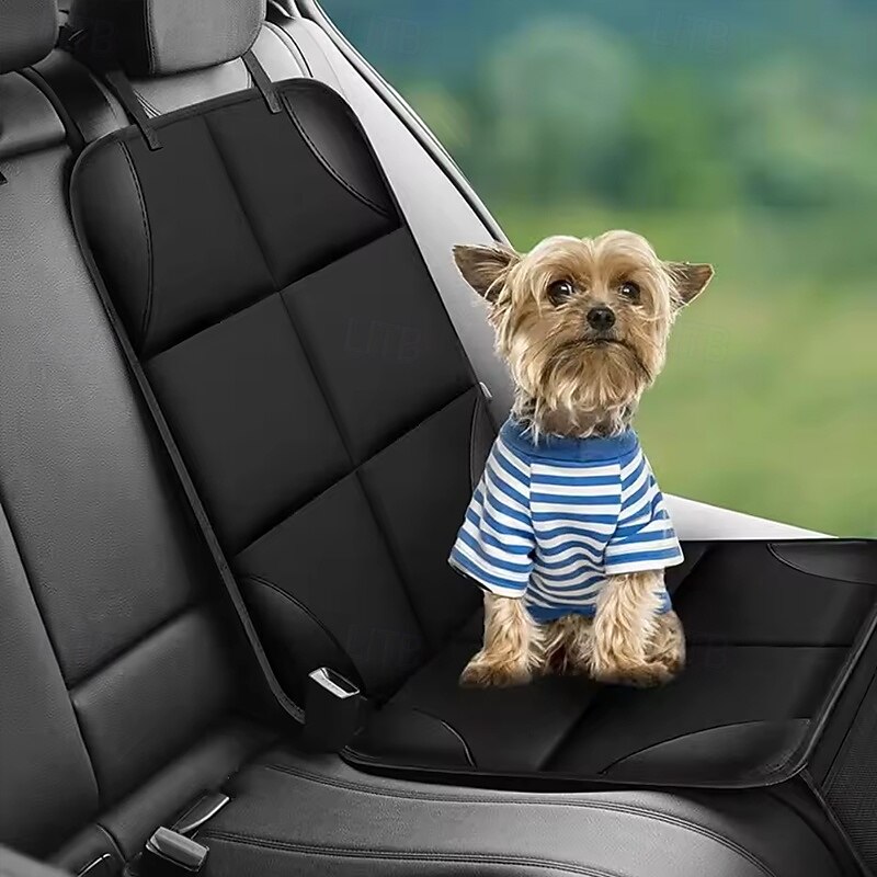 1 PC Waterproof Car Seat Protector Anti Slip Mesh Storage Pockets Seat Covers Leather Reinforced Corners Thick Pad Back