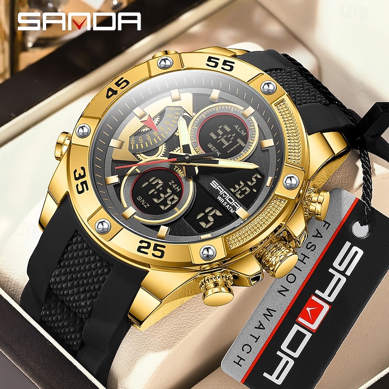 SANDA 5104 Luxury Student Electronic Watch Multi functional Waterproof Sports Step Time Fashion Student Electronic Watch3