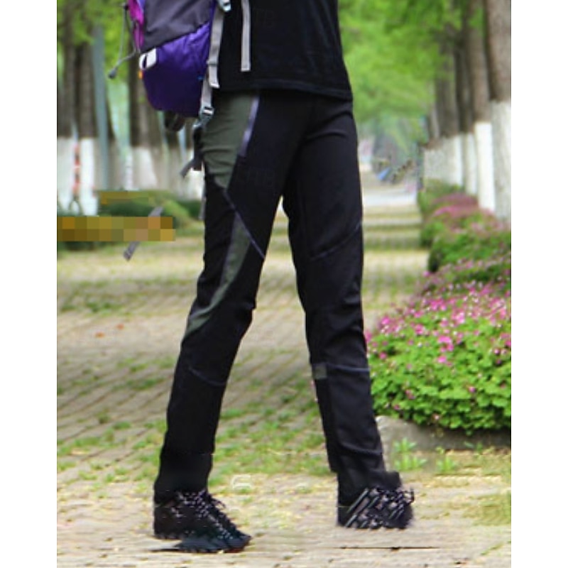 Men's Hiking Pants Trousers Hiking Trousers Patchwork Outdoor Regular Fit Waterproof Quick Dry Lightweight Elastic Bottoms Elastic Waist Zipper Pocket Black Army Green Camping / Hiking / Caving4