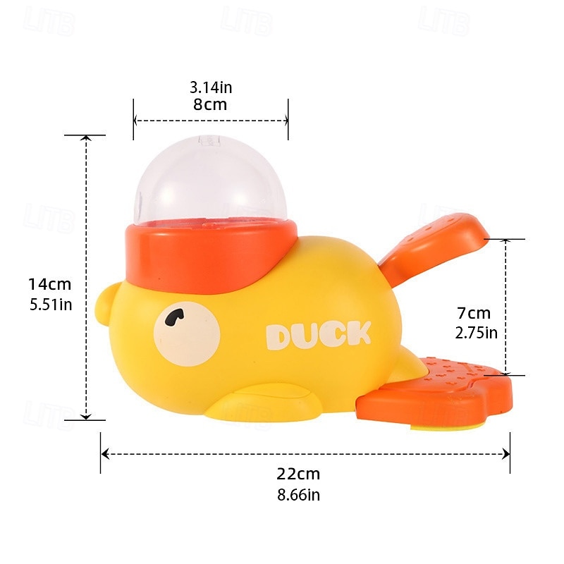 Interactive Duck-Themed Slow Feeder Toy for Pets, Yellow Duck Shaped Pet Feeder, Manual Press Rotating Food Puzzle, No Power Needed, Boredom Relief Chew Toy for Dogs3