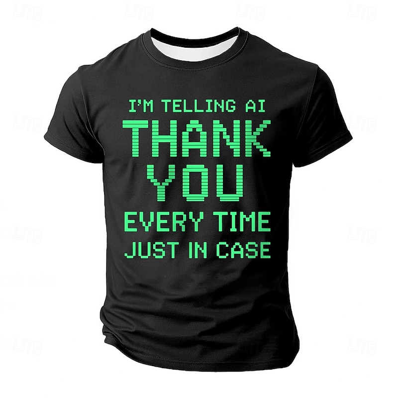 Men's Funny Slang T Shirt Short Sleeve T shirt 3D Print Crew Neck Shirt Fashion Daily Basic Street Casual Daily Lake Blue Black White Summer Spring All Seasons Clothing Apparel S M L XL XXL XXXL