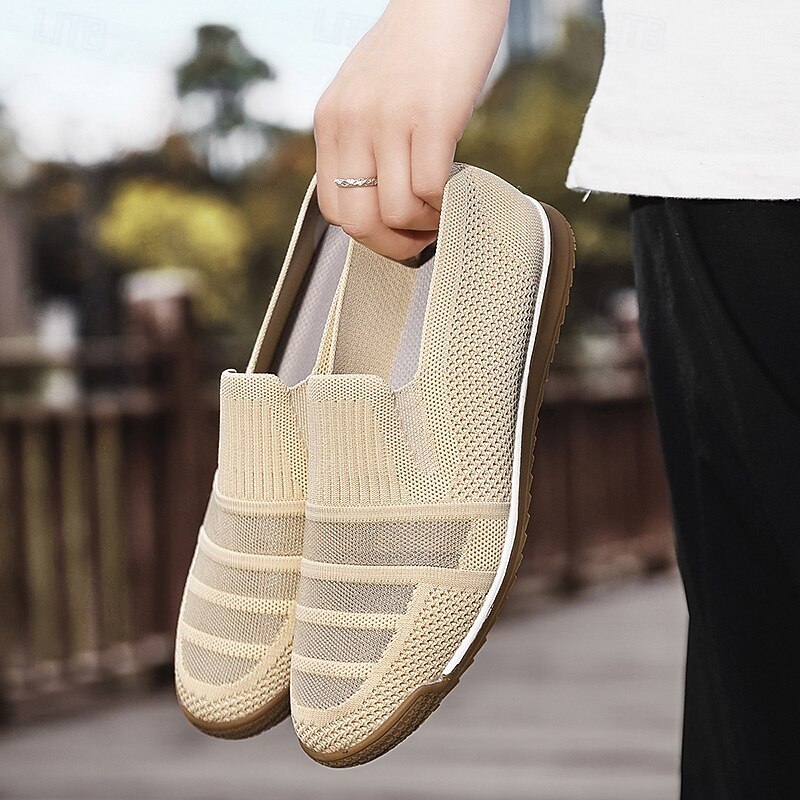 Men's Slip-On Knitted Loafers, Breathable Woven Upper with Flexible Rubber Sole, Comfortable and Lightweight for Summer, Beach and Driving4