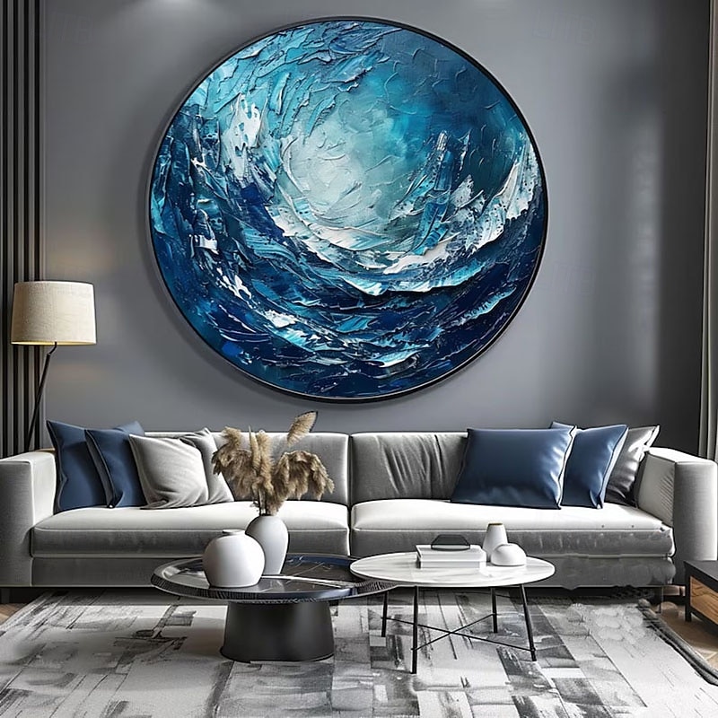 Large Hand Painted Oil Painting On Canvas Abstract Colorful Abstract Seascape Painting Wall Art Handmade Artwork For Home Decor Best Gift