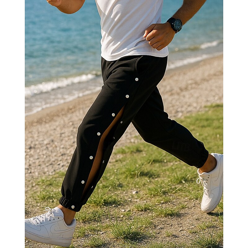 Men's Joggers Sweatpants Running Pants Elastic Waistband Pants / Trousers Sports & Outdoor Casual Cotton Breathable Quick Dry Lightweight Tennis Running Jogging Regular Fit Sportswear Activewear