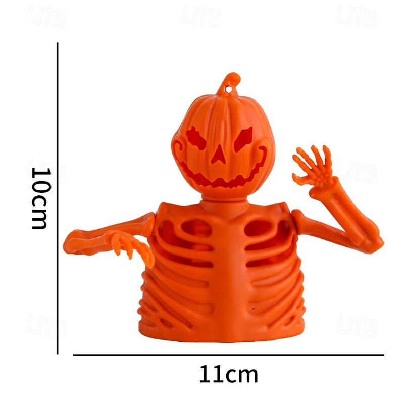 Halloween Decoration Lights Ornament Skeleton Electronic Candle Pumpkin Lantern Ghost Party Prop Skeleton Candle Holder3