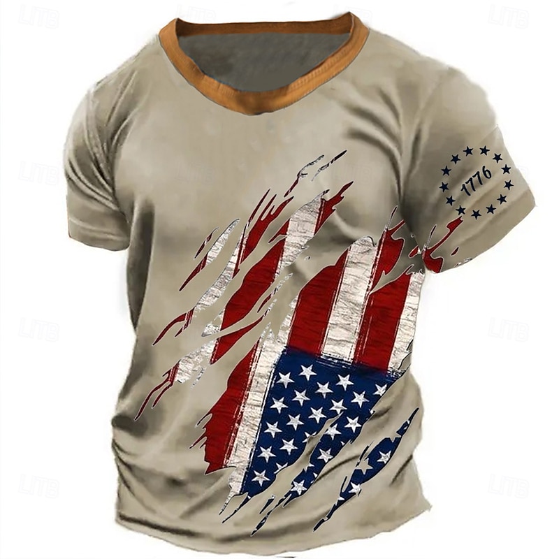 Patriotic T Shirts For Men D.O.G.E T Shirt Short Sleeve T shirt 3D Print Crew Neck Shirt Fashion Daily Street Daily Black Red Blue Summer Spring Clothing Apparel S M L XL XXL XXXL