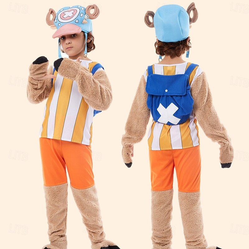 Pirate Tony Tony Chopper Anime Outfits Costume Cosplay Suits Halloween Carnival World Book Day Performance Educational Dress Up School Event Dress Up Top Pants Gloves For Boys' Kid's2