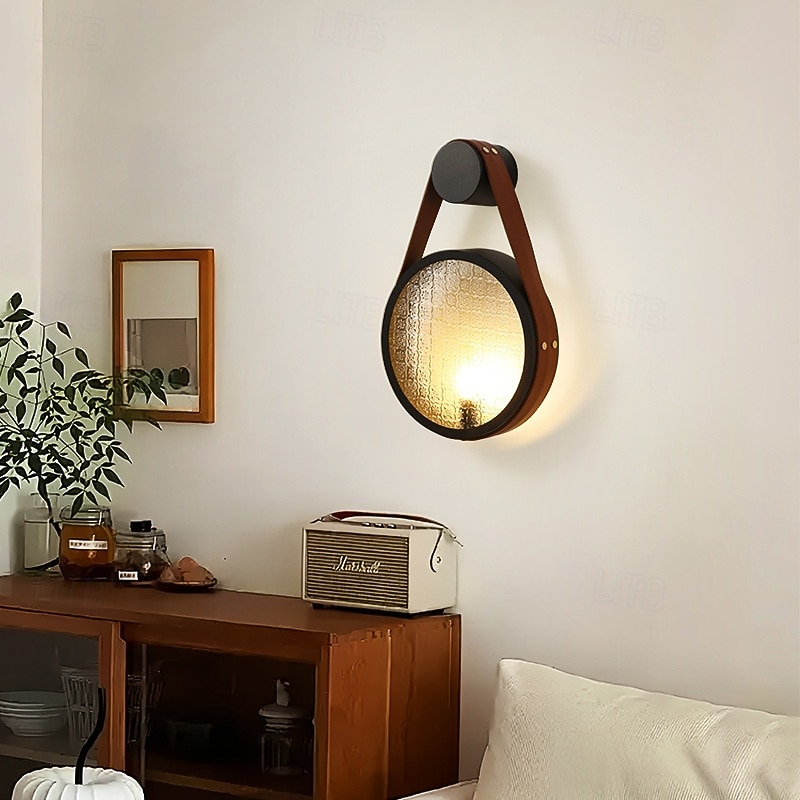 Wall Lamp High Quality Material Glass Wood Wall Mounted Lights,Unique Appearance Fine Wall Lamp for Living Room2