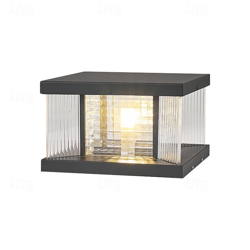 Outdoor Post Lamp 20W Metal LED Pillar Post Lantern Column Light Fixture for Yard Entrance Garden 110-240V4