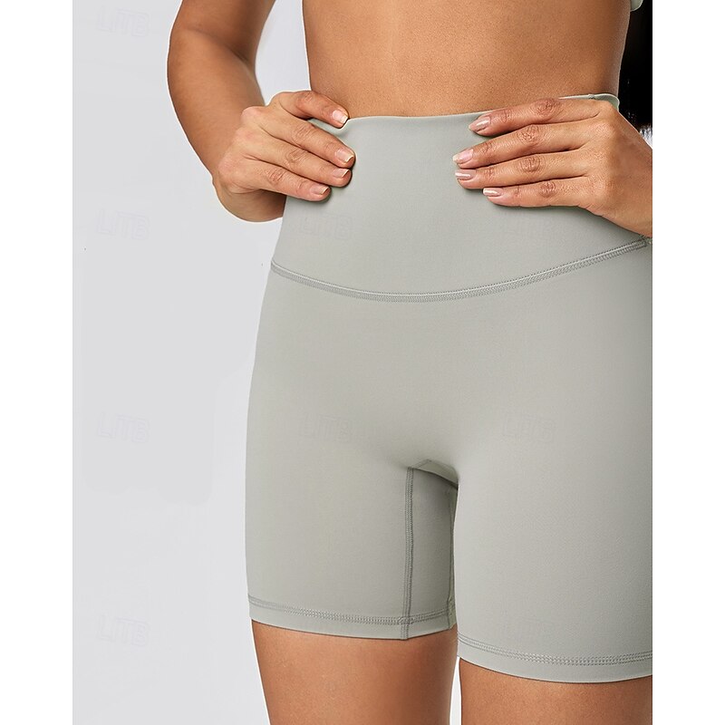 Women's fitness pants Pilates Pants Yoga Pants Lightweight High Waist Gym Pilates Zumba Bottoms Solid Color Violet Dark Pink Light Brown Sports Activewear