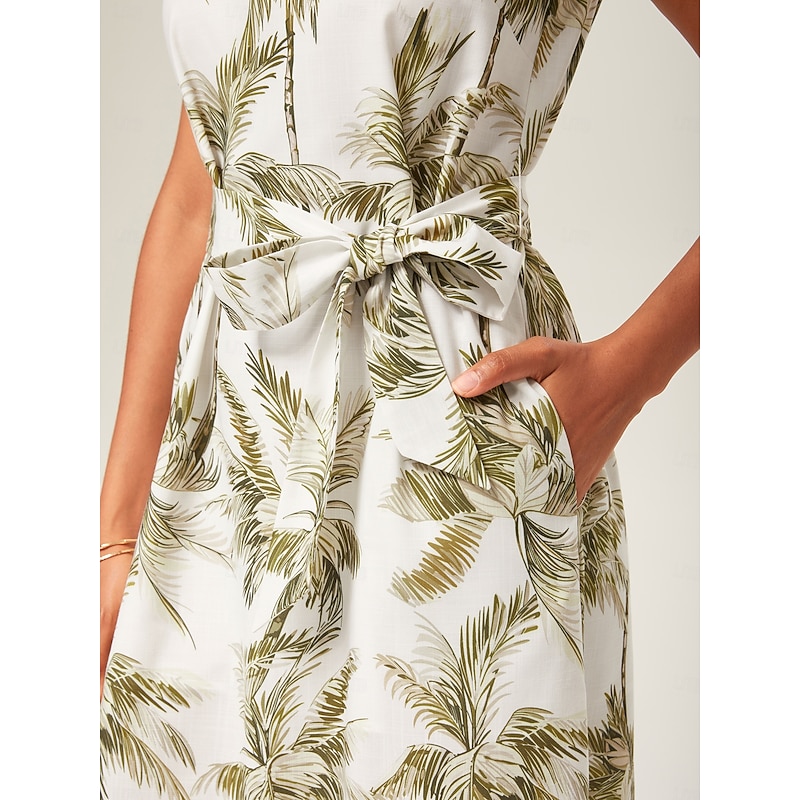 Linen-Like Sleeveless Midi Dress3