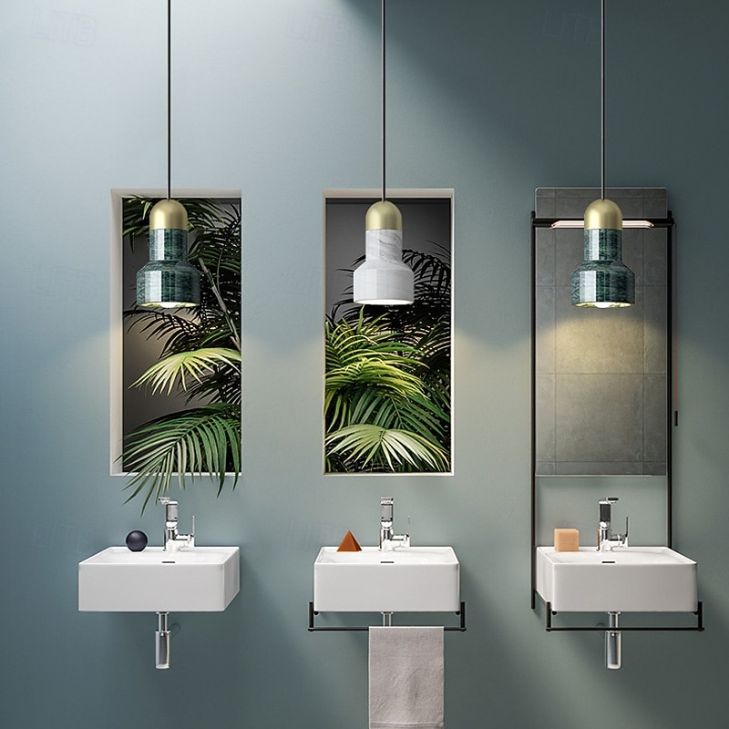 Chandelier Simple Nordic LED Chandelier Cafe Milk Tea Shop Tea Bar Hotel Single Chandelier Corridor Customized Hallway Stairs Balcony Luxury Pendant Lamps4