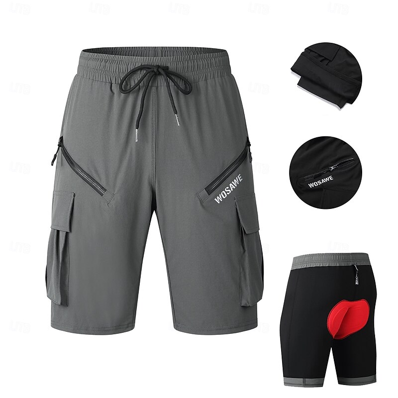 WOSAWE summer speed mountain biking shorts underpants all-in-one running hiking shorts quick-drying breathable five pants BD1532