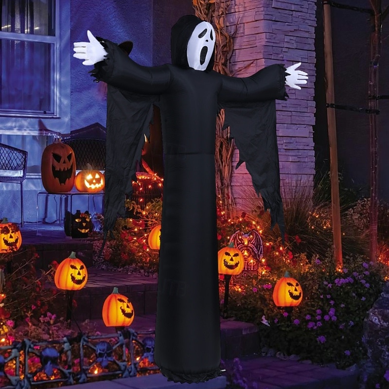 1 Pc 3.6M Halloween Outdoor Inflatable Air Model LED Light Black Ghost Air Model Courtyard Garden Lawn Path Party Atmosphere Decoration Light4