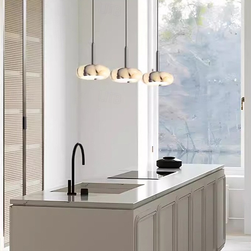 High - End Translucent Marble Pendant Lamp, Ideal for Bedroom, Living Room & Dining4