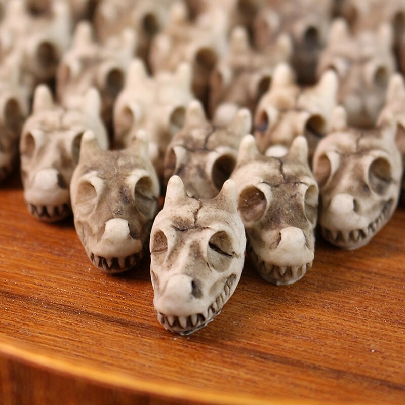 20pcs Halloween Mini Skull Heads for Vase Filler, Tiny Resin Dragon Skeletons for Succulent Planter, Spooky Gothic Decor for Haunted House Party4
