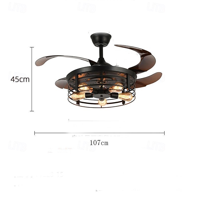 5-Light 107 cm Island Design Ceiling Fan Metal Painted Finishes Vintage 110-120V 220-240V2