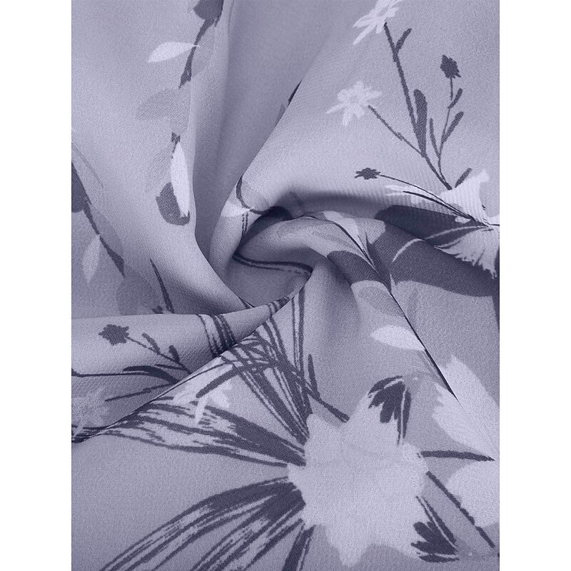 Women's Maxi Dress A Line Dress Vacation Casual Boho Outdoor Going out Regular Fit Floral Short Sleeve V Neck Purple Fuchsia Orange Gray Summer4