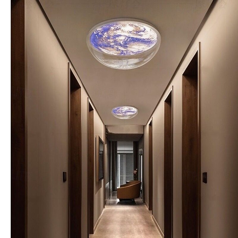 Creative Modern Earth Ceiling Lamp for Children's Bedroom, Soft Light, Eye - Caring4