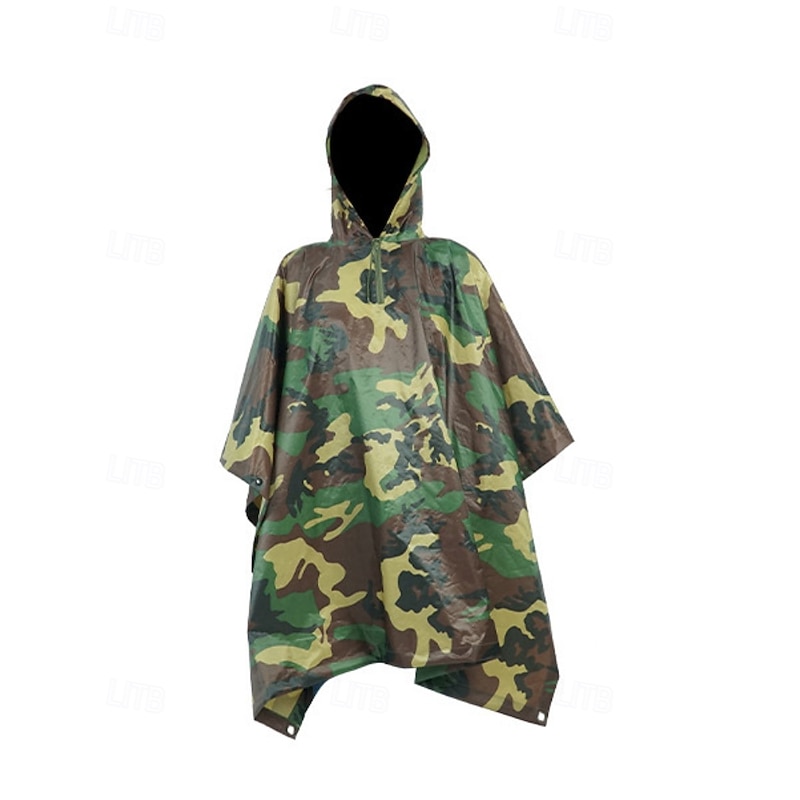 Men's Women's Hiking Jacket rain coat Outdoor Waterproof Windproof Quick Dry Lightweight Hiking Outfits Hiking Clothes Autumn / Fall Raincoat Camping / Hiking / Caving Camo Army Green Blue Dark Green2