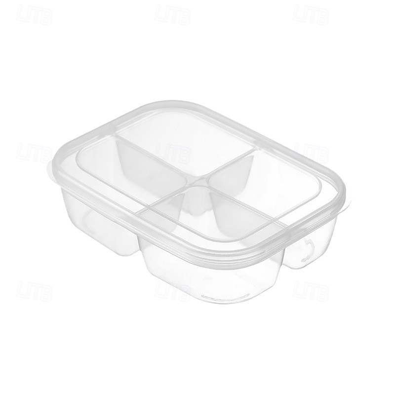 2PCS Food Grade Refrigerator Storage Containers, Multi-Compartment Fresh-Keeping Boxes, Thickened Freezer Organizer with 4 and 6 Sections for Kitchen Food Sorting4