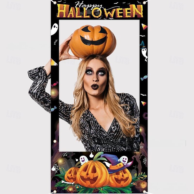 Halloween Photo Booth Props SuppliesSpooky and Fun Designs ncludes Ghosts, Pumpkins, Witches, Bats, and More Perfect for Parties, Events, and Celebrations4