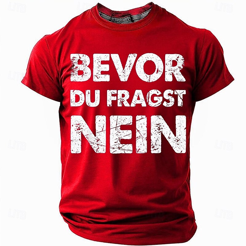 Mens Short Sleeve Graphic Tee "Before You Ask No" Funny Lifestyle Quote4