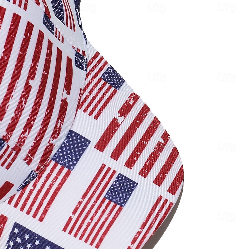 Men's Unisex Baseball Cap Sun Hat Trucker Hat White Dark Navy Polyester Adjustable Fashion Independence Day Festival Graphic American Flag Sunscreen Casual / Daily3