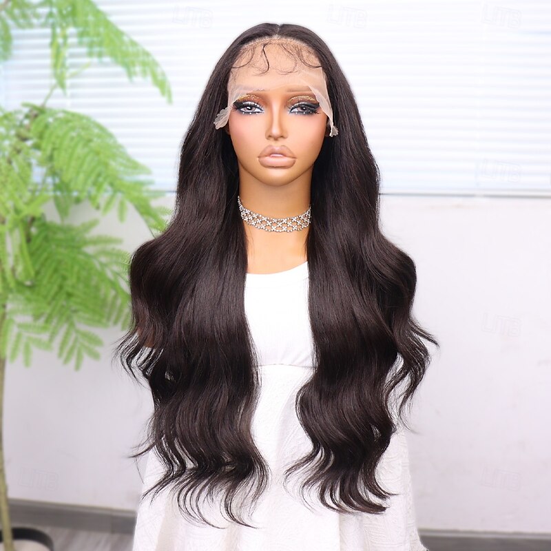 Synthetic Lace Wig Body Wave Style 26 inch Dark Brown Middle Part 13x6 Lace Front Wig Women's Wig Dark Brown2