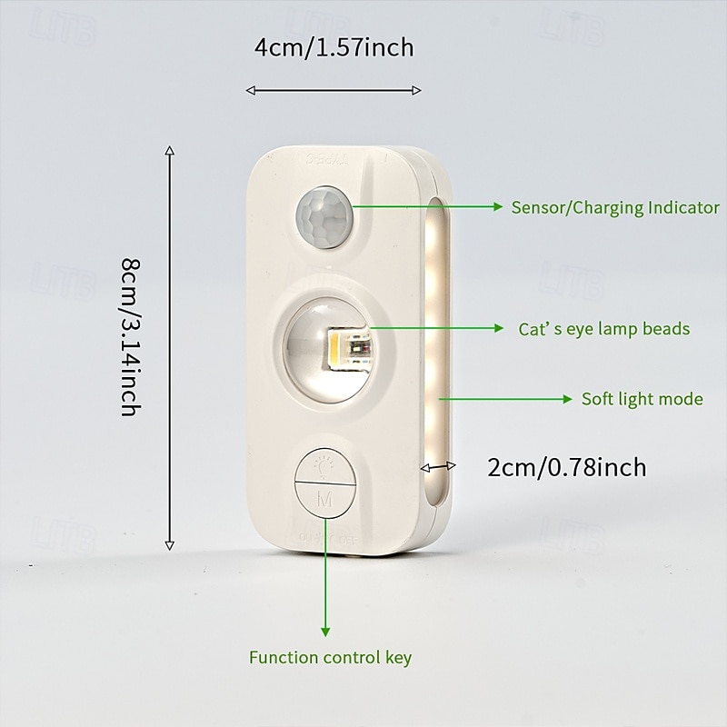 Under Cabinet Lights,Mini Rechargeable Motion Sensor Night Light Indoor Thanksgiving Day New Year's Other Battery Powered 1PC3