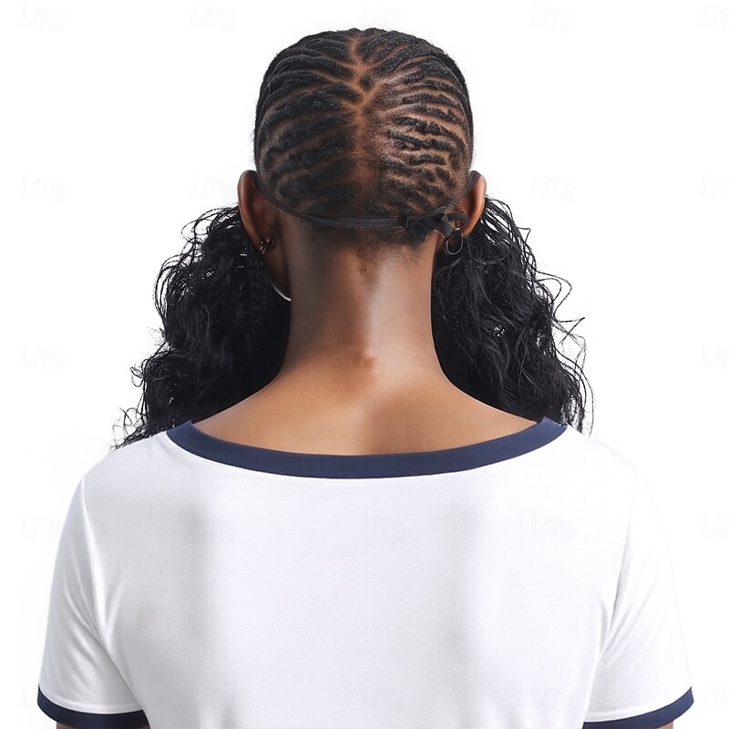 Synthetic Wig Wavy Curly Weave Asymmetrical Neat Bang Machine Made Wig 16 inch A1 Synthetic Hair Men's Classic Comfortable Color Gradient Multi-color4