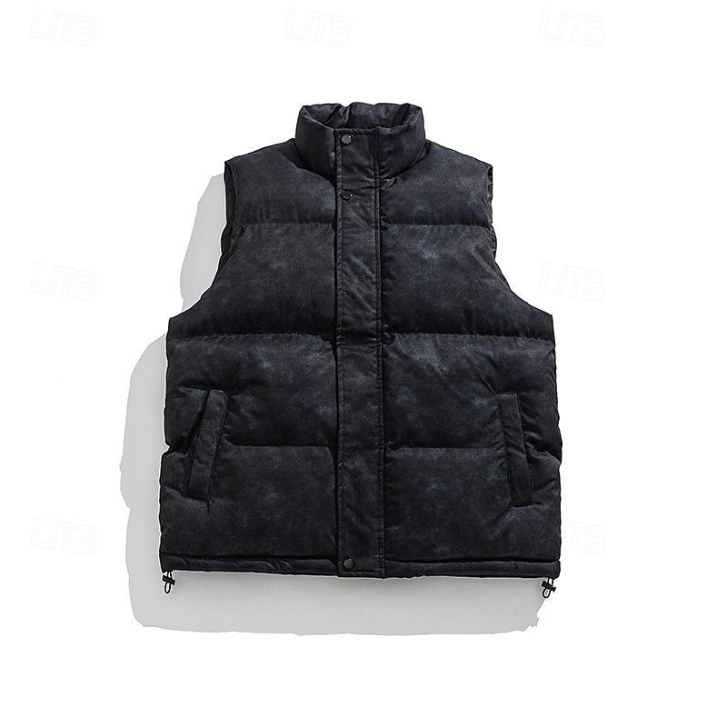 Men's Women's Winter Vest Puffer Vest Sleeveless Vest Outdoor Thermal Warm Lightweight Breathable Winter Polyester Dark Grey Black Pink Hunting Fishing Climbing2