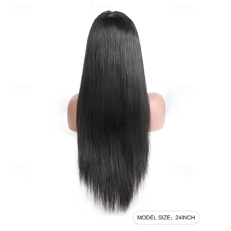 13*6 Natural Color Human Hair Lace Wig  Front Lace Straight Hair Wig 150% Density 14-28 Inches2